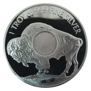 Buffalo silver coin back