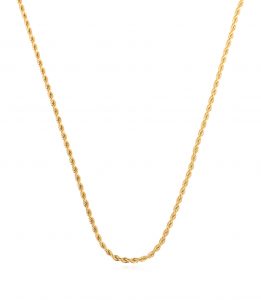 Hanging gold necklace