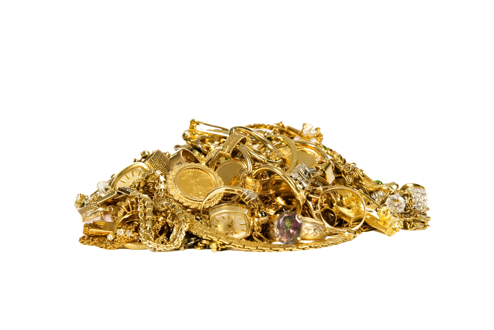 pile of gold jewelry