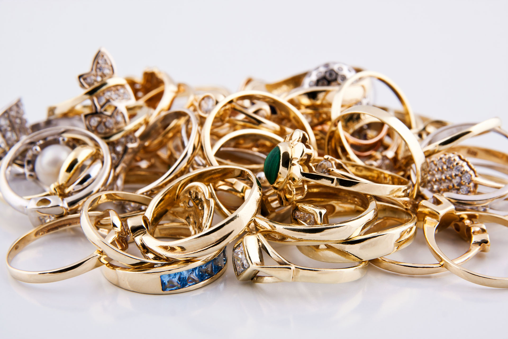 pile of gold ring jewelry