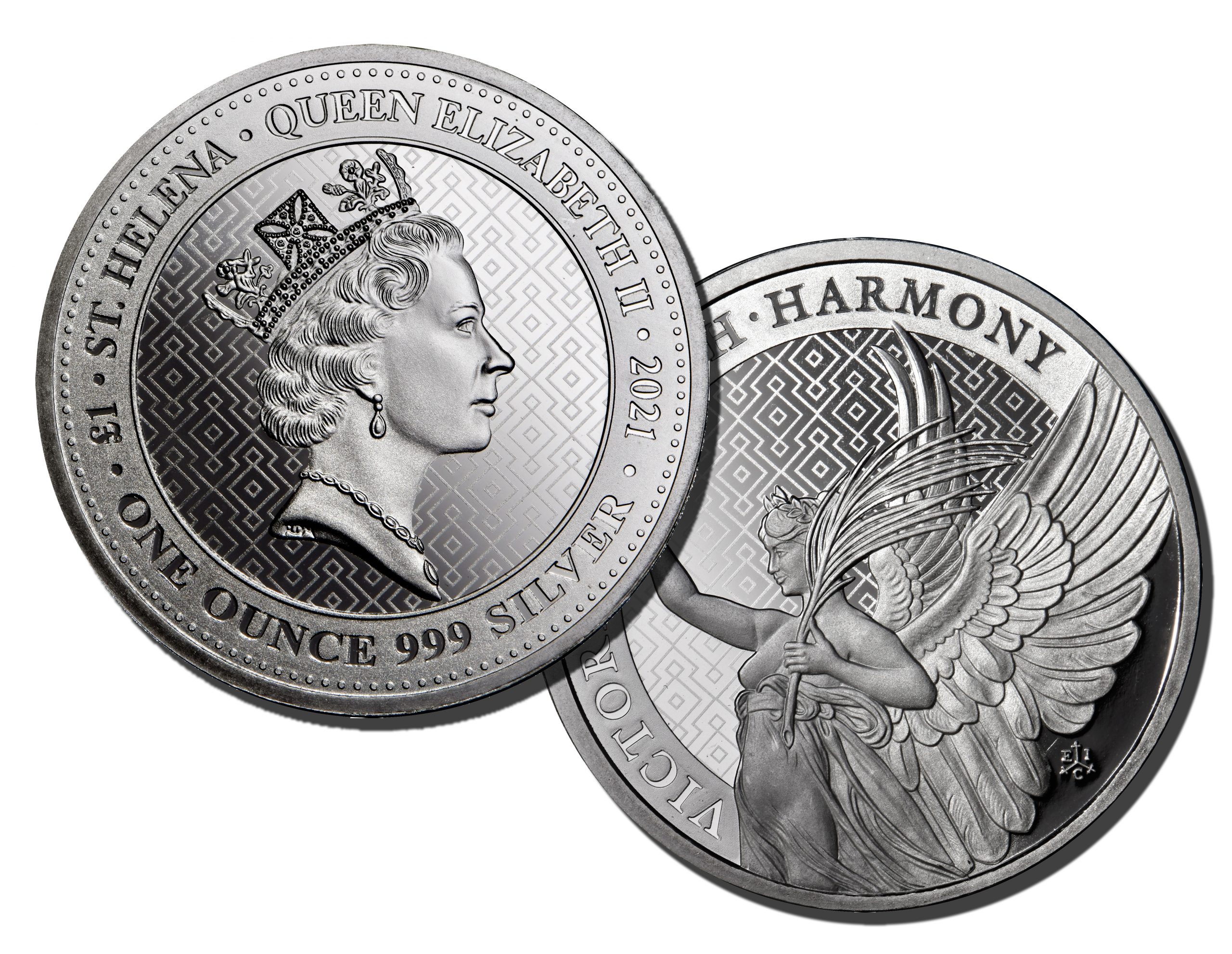 2021 セントヘレナ 女王の美徳「勝利」 1oz 純銀 fine silver - 旧貨幣