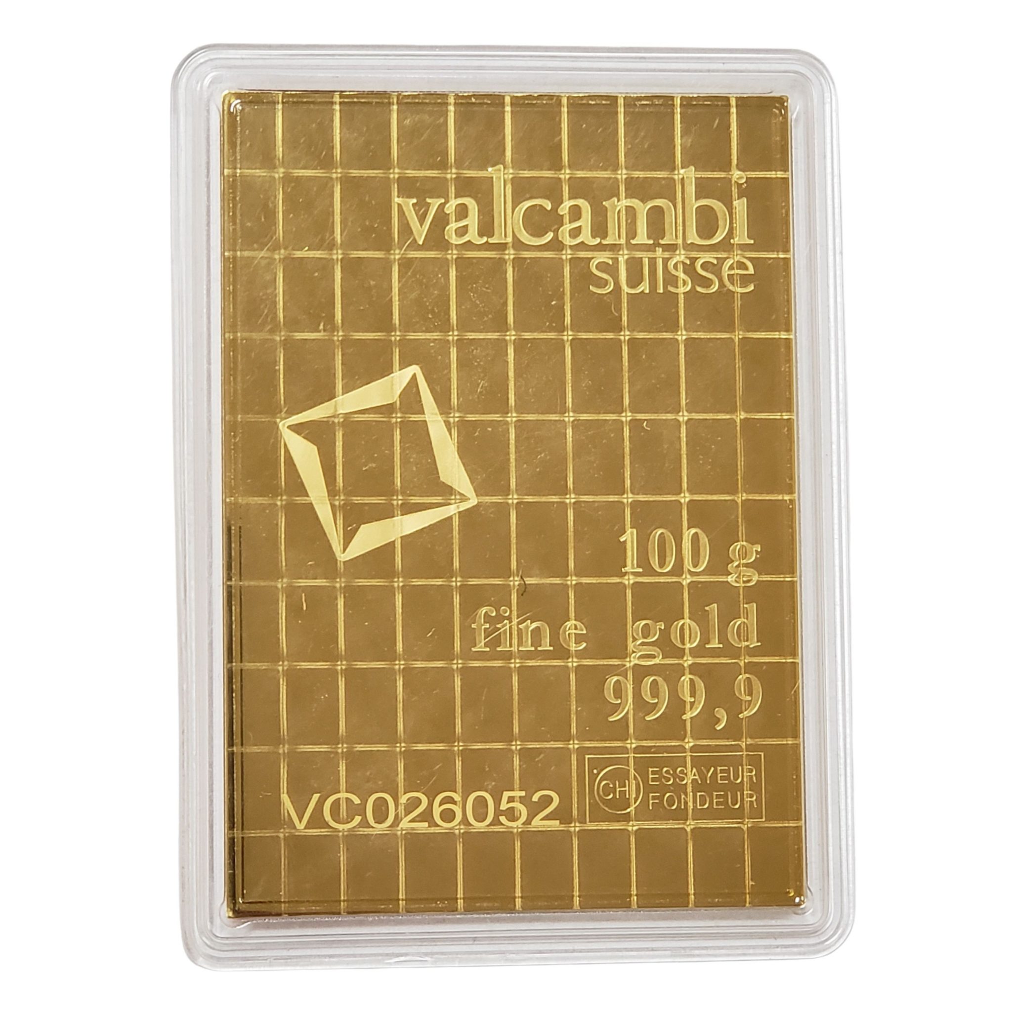 Valcambi Suisse Gold Bar Combibar 100 X 1 Gram In Assay Card