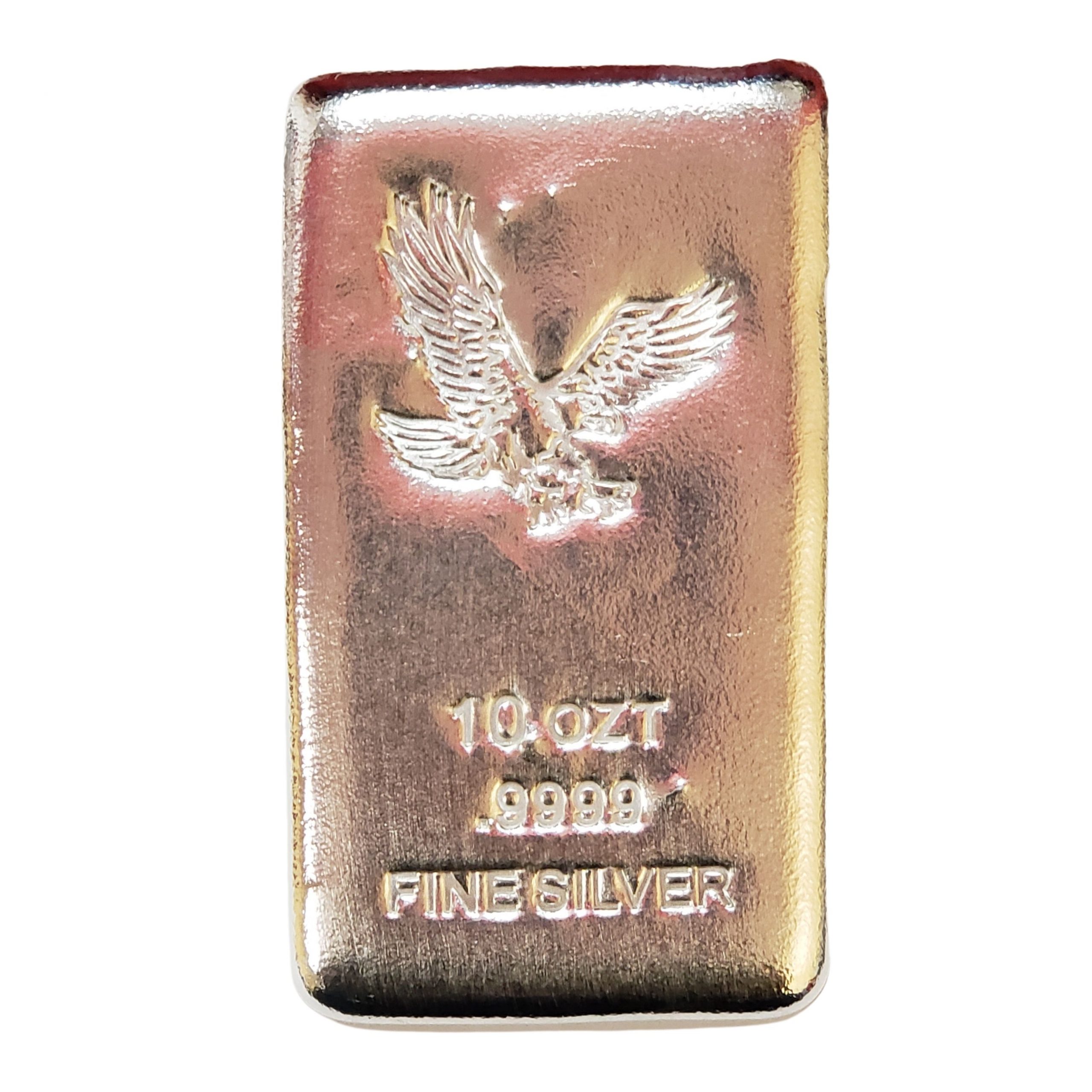 CNT 10 oz Silver Bar (Poured Eagle Design) - California Gold and Silver