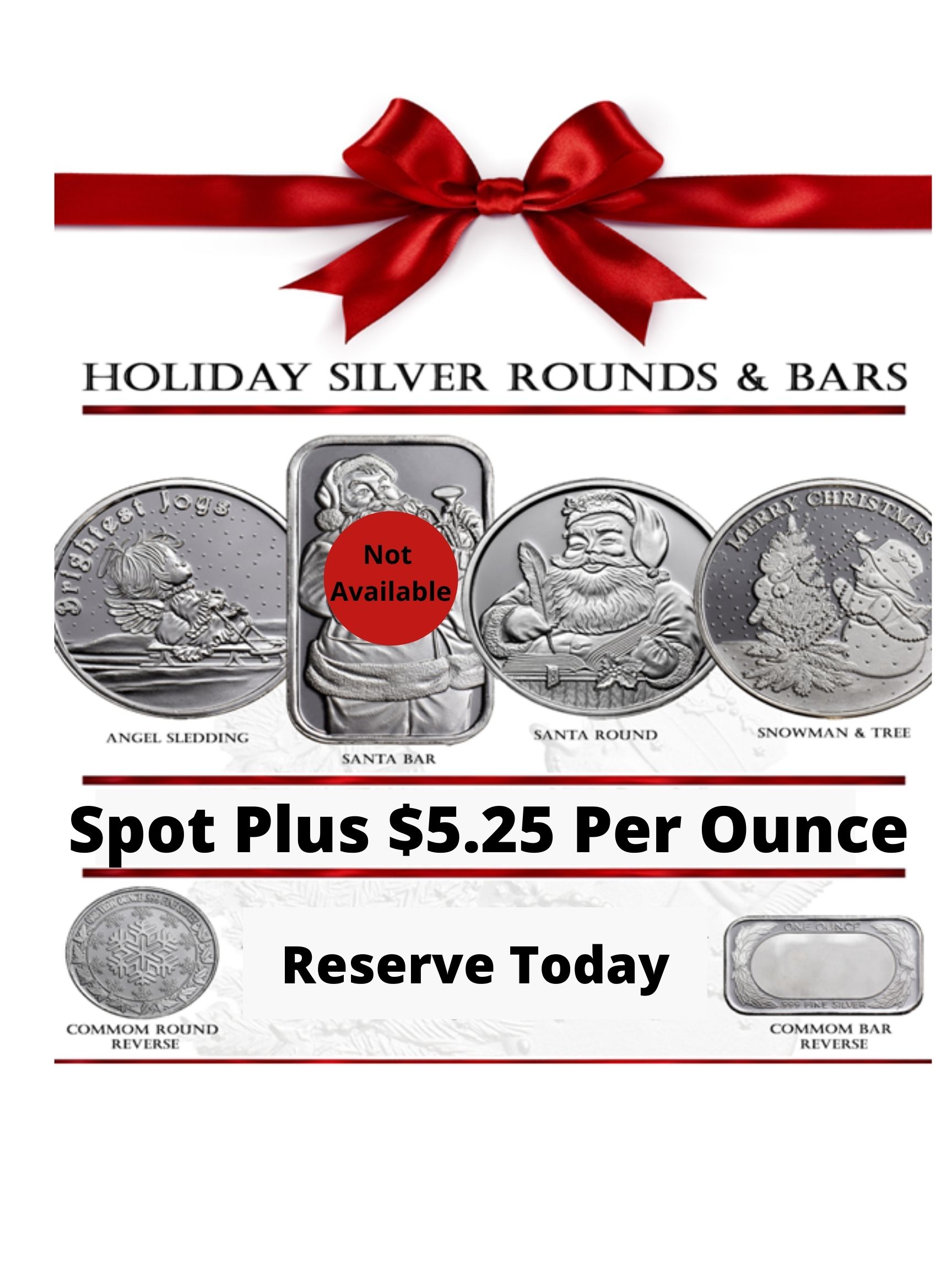 Christmas Silver Rounds Now Available Limited Quantities California