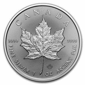 2024 Silver Maple Leaf Back with the iconic maple leaf symbol of Canada
