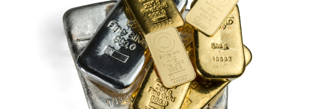 How to Get Started with Investing in Precious Metals - pile of gold and silver bars