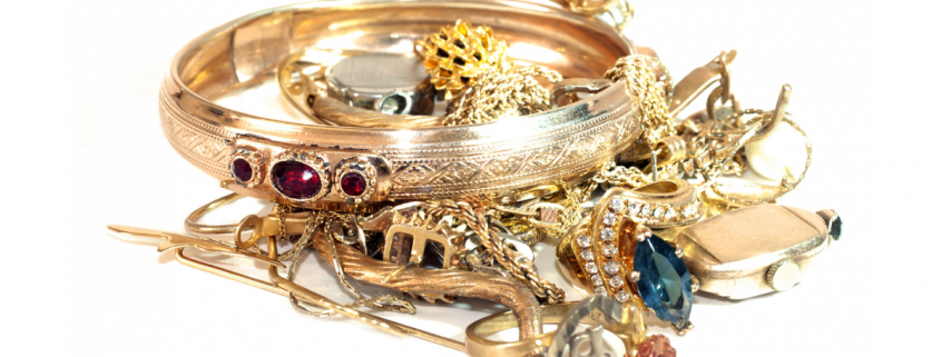 With Gold at Near Record Prices, Now is the Time to Bring in Your Gold Scrap - assortment of gold jewelry