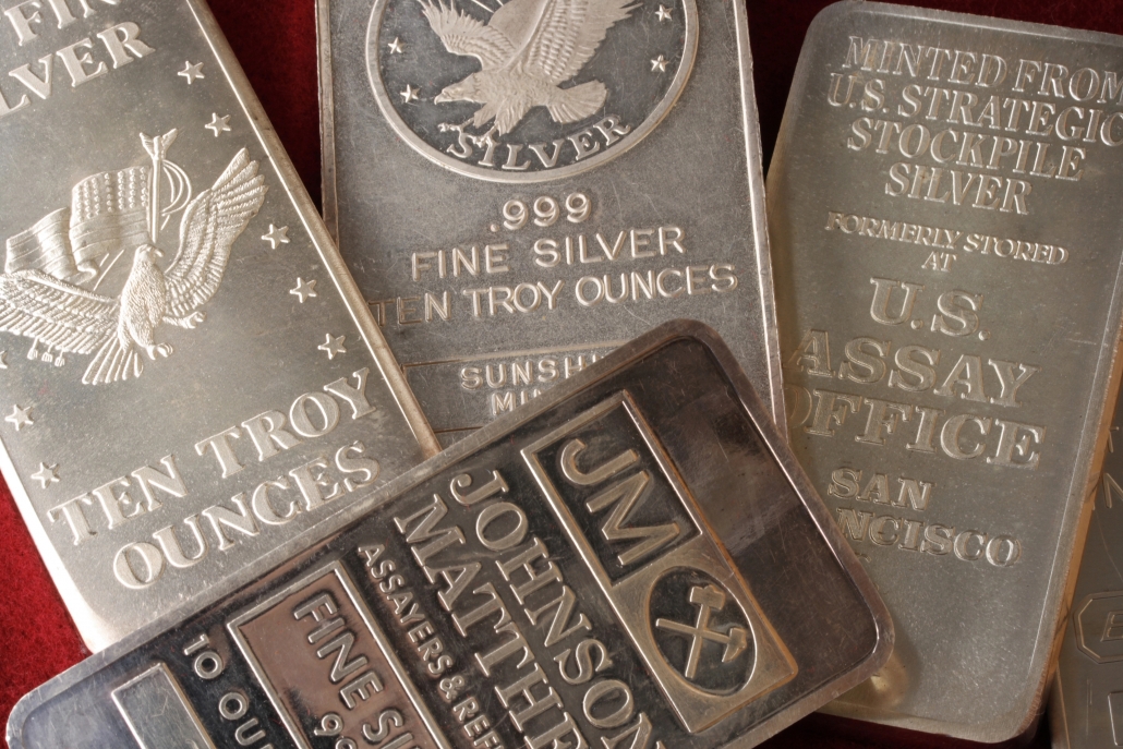 10 ounce silver bullion bars