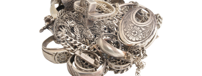 How to Get the Most Money When Selling Silver Jewelry - silver jewelry on a white background