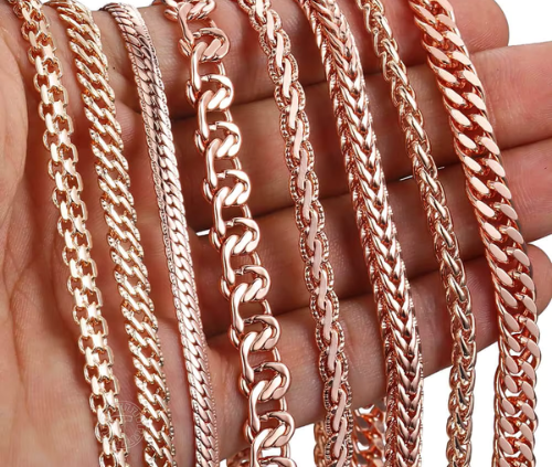 Rose gold chains