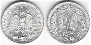 1920-1943 20 Centavos side by side