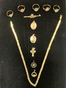 Irish Gold - necklace and rings