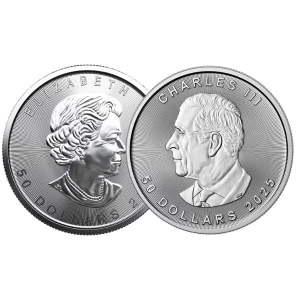 Canadian Platinum Maple Leaf: 1 oz king and queen