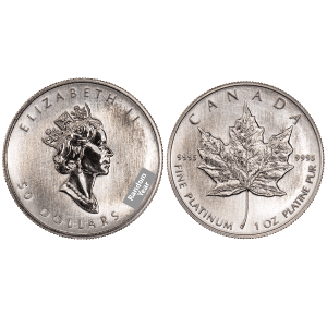 Canadian Platinum Maple Leaf: 1 oz