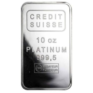 Credit Suisse Platinum Bar 10 oz
