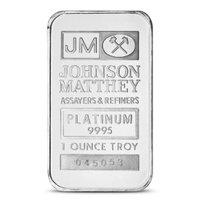 Johnson Matthey Platinum Bar front Johnson Matthey Platinum Bar front